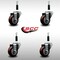 Service Caster 3'' SS Maroon Poly Wheel Swivel 7/8'' Expanding Stem Caster Set, 4PK SCC-SSEX20S314-PPUB-MRN-78-4 - alternate 4